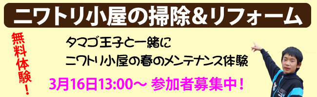 鶏小屋リフォーム参加者募集