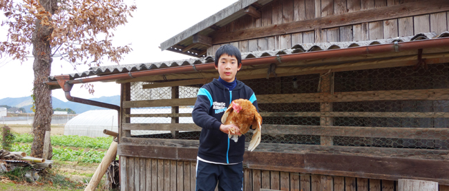 タマゴ王子とにわとり